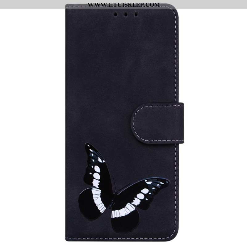 Etui Folio do Samsung Galaxy A53 5G Motyl Dotykający Skóry